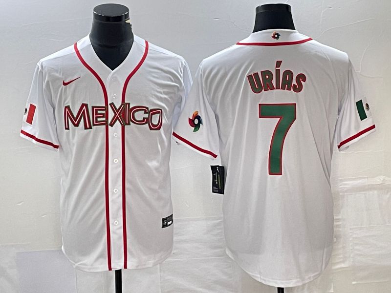 Men 2023 World Cub Mexico #7 Urias White Nike MLB Jersey46->more jerseys->MLB Jersey